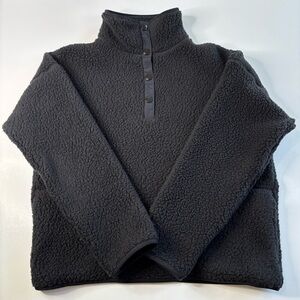M1 J. Crew Vintage Fleece Sweater Sherpa High‎ Polartec Quarter Snap Small